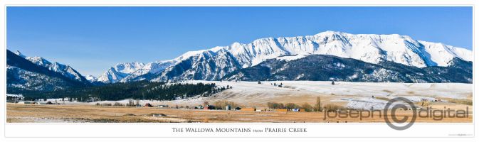 joseph oregon prairie creek winter panorama joseph oregon prairie creek winter panorama