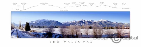 the wallowas winter mtn names panorama the wallowas winter mtn names panorama